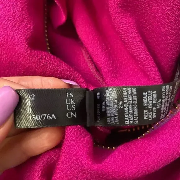 La Perla absolutely stunning fuchsia color mini dress, size 0